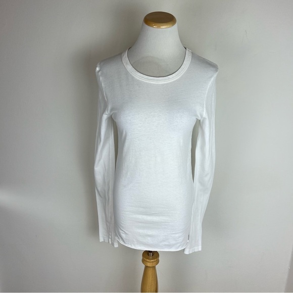 SLVRLAKE simple long sleeve tee in natural white size M 100% Cotton - Picture 2 of 5